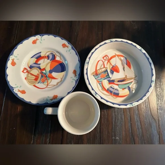 NWOT Tiffany & Co. Seashore Design Three Piece Set Vintage - Picture 3 of 10